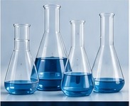 Real laboratory equipment and glassware